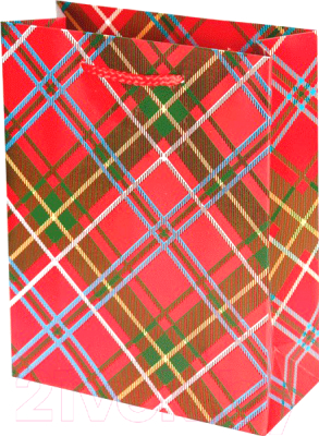 Пакет подарочный deVente Шотландка / 9041792