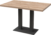 Обеденный стол Millwood Лофт Берлин Л 160x80x75 (дуб табачный Craft/металл черный) - 