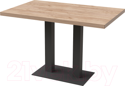 Обеденный стол Millwood Лофт Берлин Л 160x80x75 (дуб табачный Craft/металл черный)