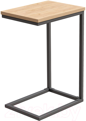 Приставной столик Millwood Art-1.1 Л 30x40x60 (дуб золотой Craft/металл черный)