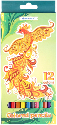 Набор цветных карандашей Darvish Жар-птица / DV-119-12 (12шт)