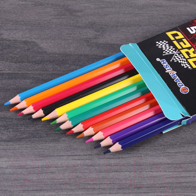 Набор цветных карандашей Darvish Машинка / DV-1073-12 (12шт)