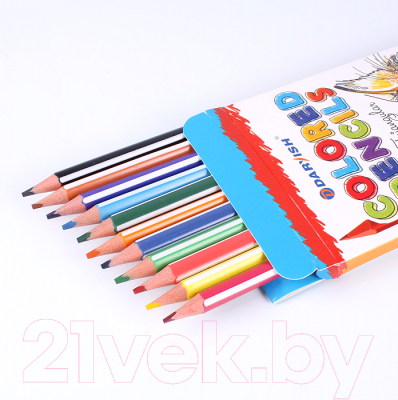 Набор цветных карандашей Darvish Совы / DV-10523-12 (12шт)