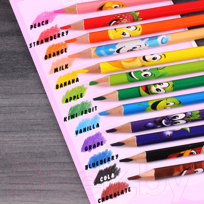 Набор цветных карандашей Darvish Ароматизированные / DV-12332 (12шт)