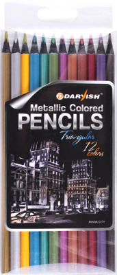 Набор цветных карандашей Darvish Металлизированные / DV-12317 (12шт)
