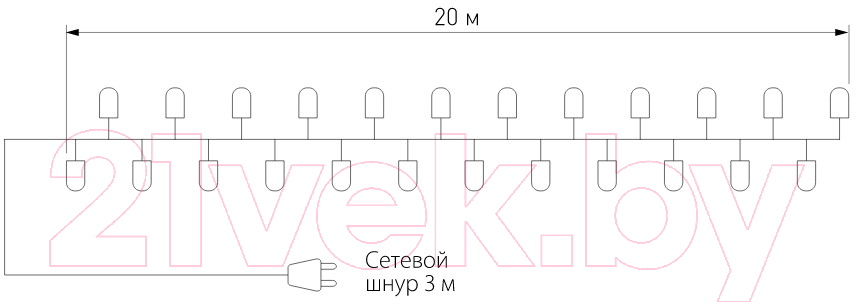 Светодиодная гирлянда Евросвет 400-102