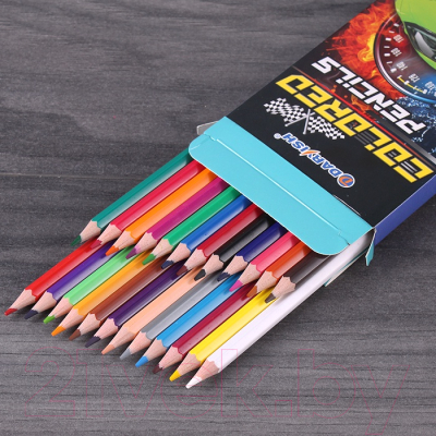 Набор цветных карандашей Darvish Машинка / DV-1073-24 (24шт)