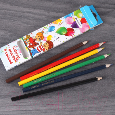 Набор цветных карандашей Darvish Music Girls / DV-4802-6 (6шт)