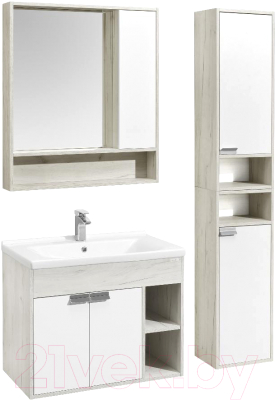 Шкаф с зеркалом для ванной Акватон Флай 80 (1A237702FAX10)
