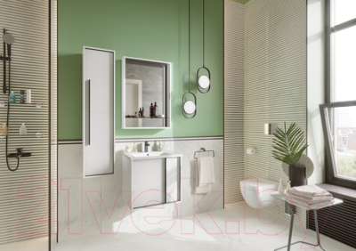 Шкаф с зеркалом для ванной Акватон Ривьера 60 (1A238902RVX20)