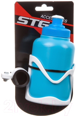 Флягодержатель для велосипеда STG Х95403 (синий/белый)