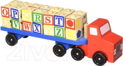 

Развивающий игровой набор Melissa & Doug, Грузовик с алфавитными кубиками / 15175