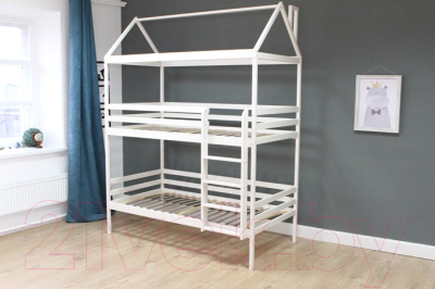 Двухъярусная кровать детская Можга Р429.1 (серый)