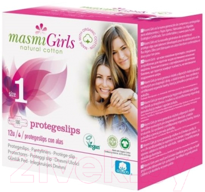 Прокладки ежедневные Masmi Natural Cotton Girls ультратонкие для подростков (12шт)