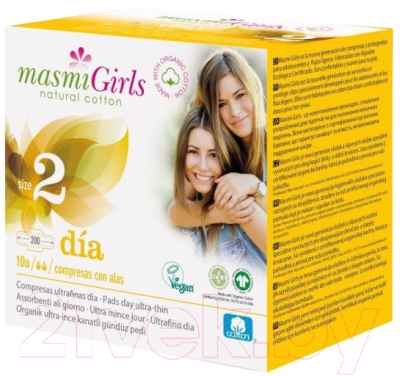 Прокладки гигиенические Masmi Natural Cotton Girls ультратонкие для подростков день (10шт)