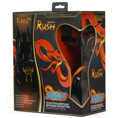 Наушники-гарнитура SmartBuy Rush Snake SBHG-1100 (черный/оранжевый)