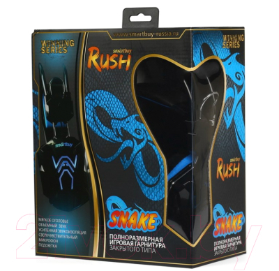 Наушники-гарнитура SmartBuy Rush Snake SBHG-1000 (черный/синий)