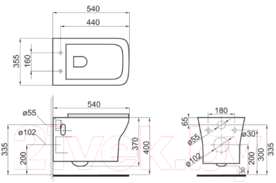 Унитаз подвесной BelBagno BB248CHR