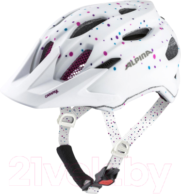 Защитный шлем Alpina Sports Carapax Jr. White Polka Dots / A9702-11 (р-р 51-56)
