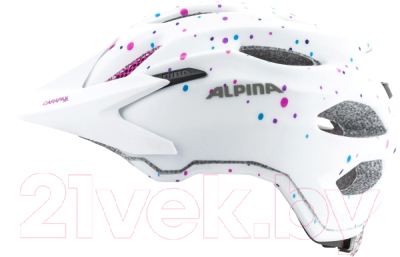 Защитный шлем Alpina Sports Carapax Jr. White Polka Dots / A9702-11 (р-р 51-56)