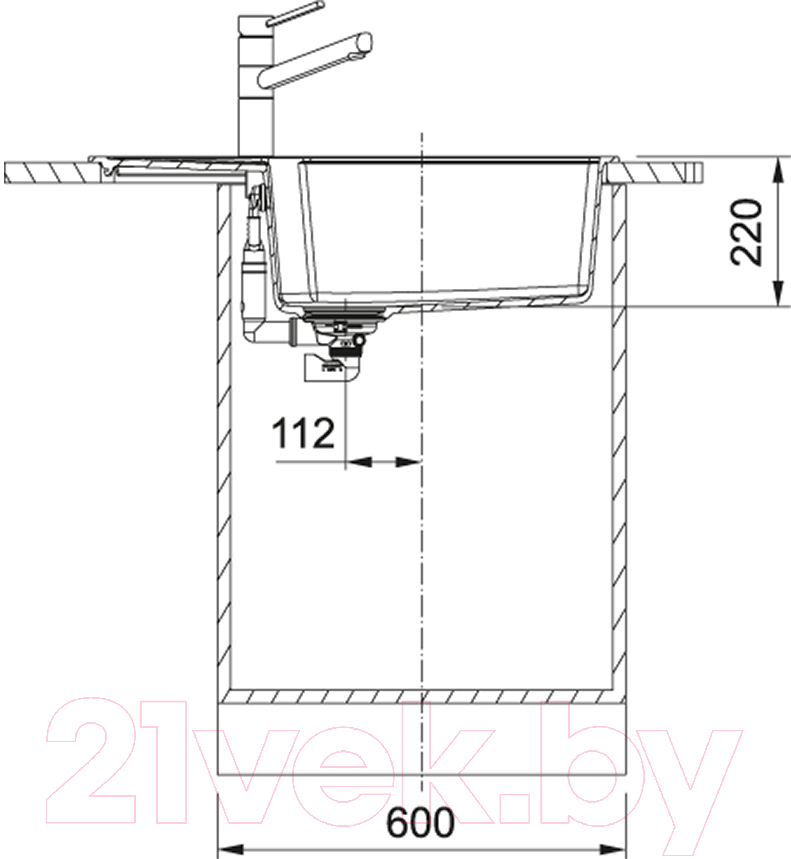 Мойка кухонная Franke UBG 611-78L (114.0595.287)