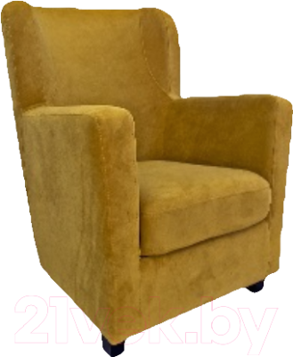Кресло мягкое Lama мебель Фламинго (Ultra Mustard)