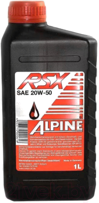 Моторное масло ALPINE RSX 20W50 / 0100041 (1л)