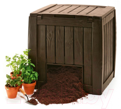 Компостер Keter Deco Composter W/Base 340л / 231600 (коричневый)