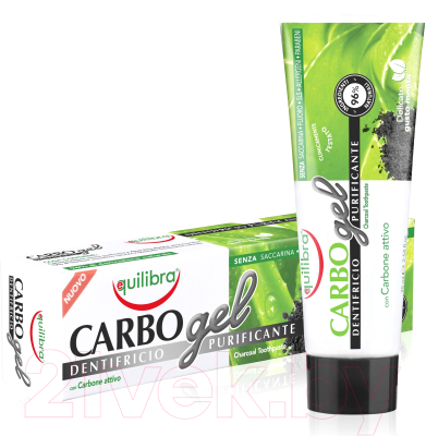 Зубная паста Equilibra Carbo Gel с углем (75мл)