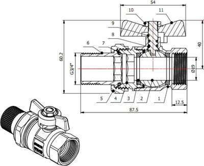 Шаровой кран AV Engineering AVE094034