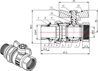 Шаровой кран AV Engineering AVE095034