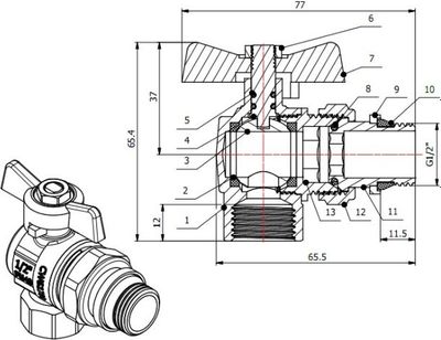 Шаровой кран AV Engineering AVE095034E