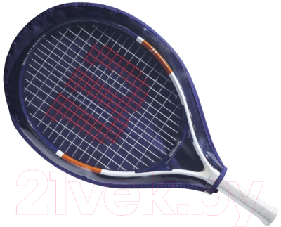 Теннисная ракетка Wilson Roland Garros Elite 21 / WR029610H (белый/синий/оранжевый)