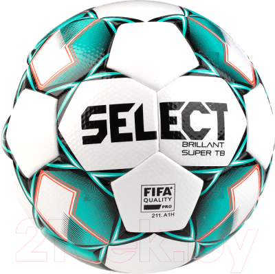 Футбольный мяч Select Brillant Replica / 811608-004 (размер 4, белый/зеленый/черный)