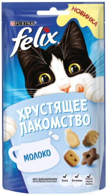 Влажный корм для кошек Felix Хрустящее лакомство с молоком (60г)