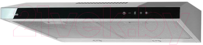 Вытяжка плоская Akpo Glass Touch P-3060 WK-9 (нержавеющая сталь/черное стекло)