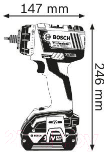 Профессиональная дрель-шуруповерт Bosch GSR 18 V-EC Professional (0.601.9E1.105)
