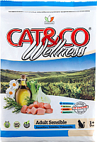 Сухой корм для кошек Adragna Cat&Co Wellness Adult Sensible Fish&Rice (400г) - 