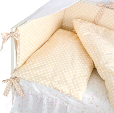 Комплект постельный для новорожденных Martoo Comfy 4 (белый/бежевый)