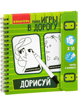 

Развивающая игра Bondibon, Дорисуй. Средняя сложность / ВВ2070
