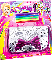 

Набор для творчества, Сумка для раскрашивания с бантом / ВВ2296