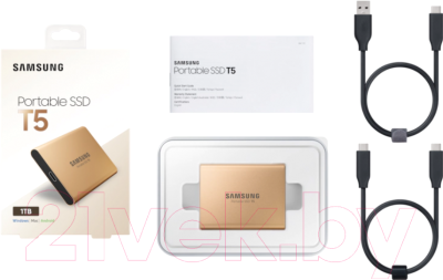 Внешний жесткий диск Samsung T5 1TB (MU-PA1T0G/WW)