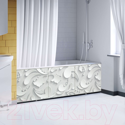 Экран для ванны Comfort Alumin Group Ажур 3D 150x50