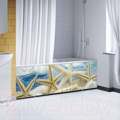 Экран для ванны Comfort Alumin Group Морская звезда 3D 150x50