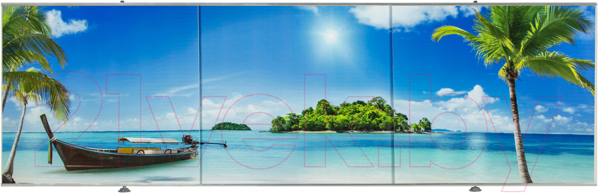 Экран для ванны Comfort Alumin Group Пляж 3D 150x50