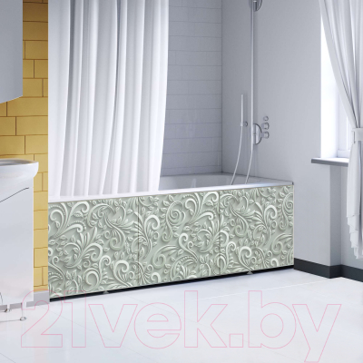 Экран для ванны Comfort Alumin Group Узор белый 3D 150x50