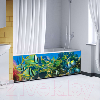 Экран для ванны Comfort Alumin Group Коралловый риф 3D 170x50