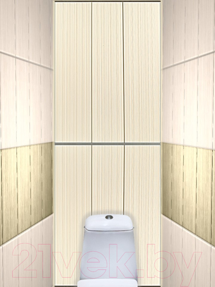Экран-дверка Comfort Alumin Group Джинс темно-бежевый 73x200 — фото 2