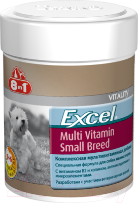 Кормовая добавка для животных 8in1 Exsel Multi VitaminSmallBreed / 109372/660471 (70таб)