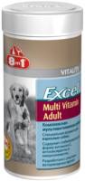Кормовая добавка для животных 8in1 Excel Multi Vit-Adult / 108665/660435 (70таб) - 